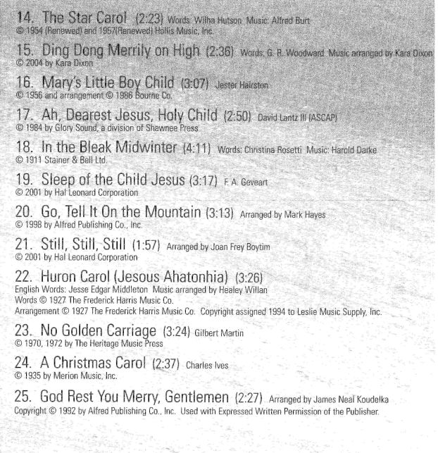 Track List Page 2